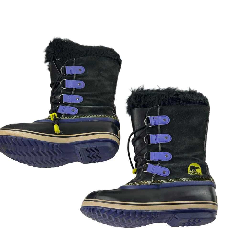 Sorel Women's Black and Blue Waterproof Winter Boots size 6